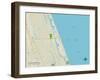 Political Map of Flagler Beach, FL-null-Framed Art Print