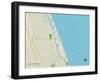 Political Map of Flagler Beach, FL-null-Framed Art Print