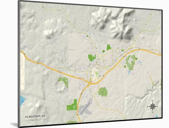 Political Map of Flagstaff, AZ-null-Mounted Art Print