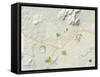 Political Map of Flagstaff, AZ-null-Framed Stretched Canvas