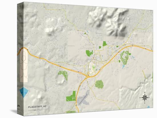 Political Map of Flagstaff, AZ-null-Stretched Canvas