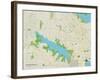 Political Map of Flower Mound, TX-null-Framed Art Print