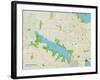 Political Map of Flower Mound, TX-null-Framed Art Print