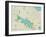 Political Map of Flower Mound, TX-null-Framed Art Print