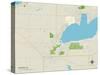 Political Map of Fontana, WI-null-Stretched Canvas