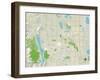 Political Map of Fort Collins, CO-null-Framed Art Print