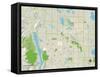 Political Map of Fort Collins, CO-null-Framed Stretched Canvas