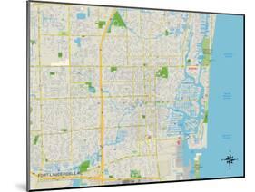 Political Map of Fort Lauderdale, FL-null-Mounted Art Print