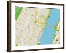 Political Map of Fort Lee, NJ-null-Framed Art Print