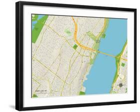 Political Map of Fort Lee, NJ-null-Framed Art Print