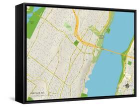 Political Map of Fort Lee, NJ-null-Framed Stretched Canvas