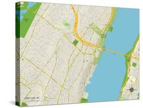 Political Map of Fort Lee, NJ-null-Stretched Canvas