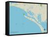 Political Map of Fort Myers Beach, FL-null-Framed Stretched Canvas
