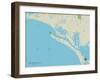Political Map of Fort Myers Beach, FL-null-Framed Art Print