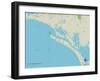 Political Map of Fort Myers Beach, FL-null-Framed Art Print