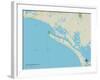 Political Map of Fort Myers Beach, FL-null-Framed Art Print