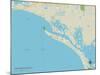 Political Map of Fort Myers Beach, FL-null-Mounted Art Print