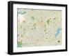 Political Map of Fort Worth, TX-null-Framed Art Print