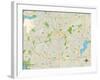 Political Map of Fort Worth, TX-null-Framed Art Print