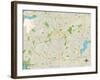 Political Map of Fort Worth, TX-null-Framed Art Print