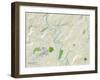 Political Map of Frankfort, KY-null-Framed Art Print