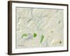 Political Map of Frankfort, KY-null-Framed Art Print