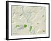 Political Map of Frankfort, KY-null-Framed Art Print