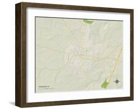 Political Map of Franklin, KY-null-Framed Art Print