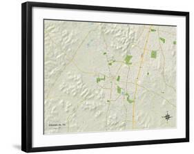 Political Map of Franklin, TN-null-Framed Art Print