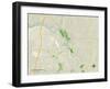 Political Map of Fredericksburg, VA-null-Framed Art Print