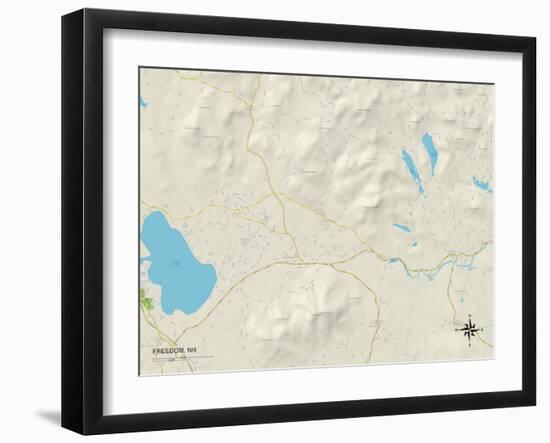 Political Map of Freedom, NH-null-Framed Art Print