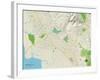 Political Map of Fremont, CA-null-Framed Art Print