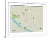 Political Map of Fremont, NE-null-Framed Art Print