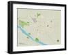 Political Map of Fremont, NE-null-Framed Art Print