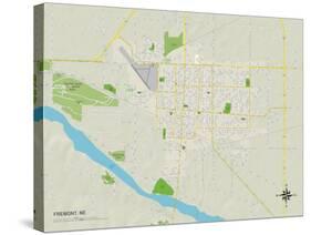 Political Map of Fremont, NE-null-Stretched Canvas