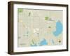 Political Map of Gainesville, FL-null-Framed Art Print