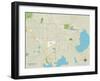 Political Map of Gainesville, FL-null-Framed Art Print