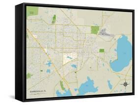 Political Map of Gainesville, FL-null-Framed Stretched Canvas