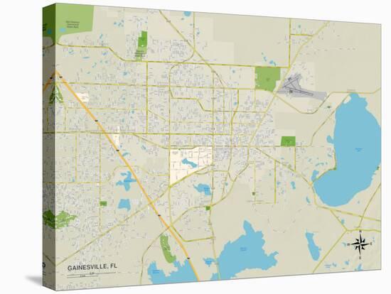 Political Map of Gainesville, FL-null-Stretched Canvas