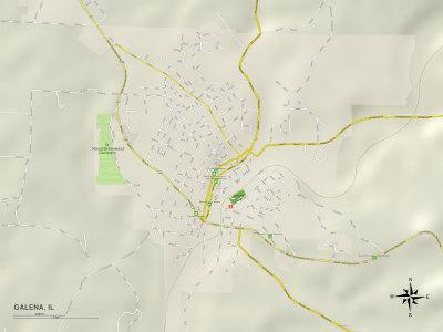 'Political Map of Galena, IL' Prints | AllPosters.com