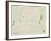 Political Map of Galesburg, IL-null-Framed Art Print