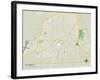 Political Map of Galesburg, IL-null-Framed Art Print