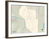 Political Map of Gambier, OH-null-Framed Art Print