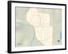 Political Map of Gambier, OH-null-Framed Art Print