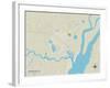Political Map of Georgetown, SC-null-Framed Art Print