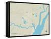 Political Map of Georgetown, SC-null-Framed Stretched Canvas