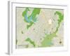 Political Map of Germantown, MD-null-Framed Art Print