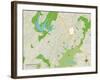Political Map of Germantown, MD-null-Framed Art Print