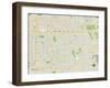 Political Map of Gilbert, AZ-null-Framed Art Print