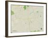 Political Map of Glasgow, DE-null-Framed Art Print